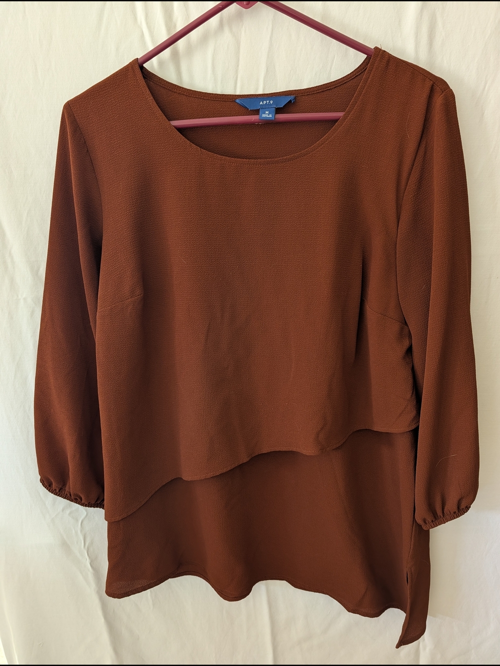 Apt. 9 Rust Brown Layered Tunic Top - Women's